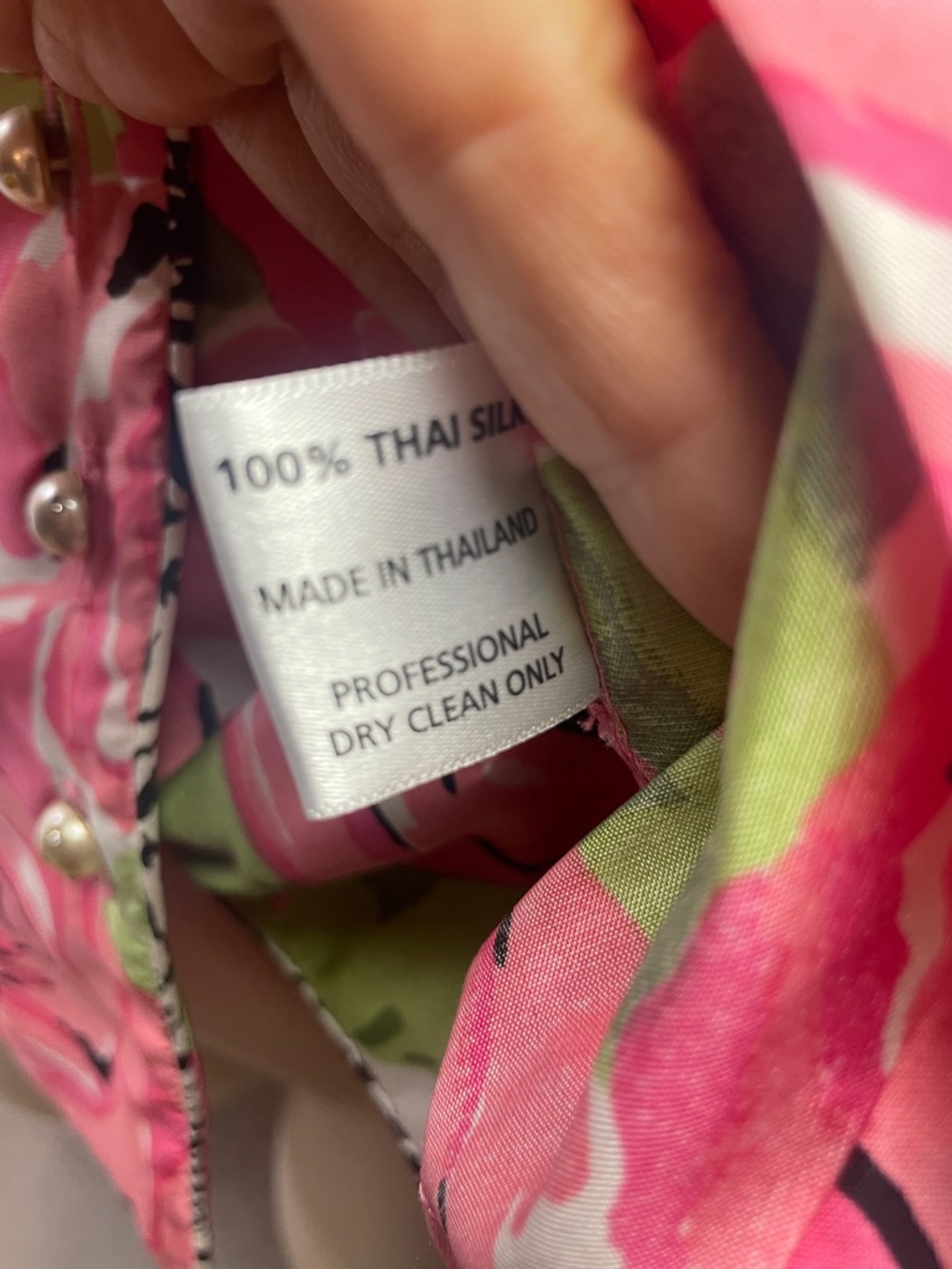 Marissa Baratelli Floral Thai Silk Tie Waist Blouse - Picture 6 of 6